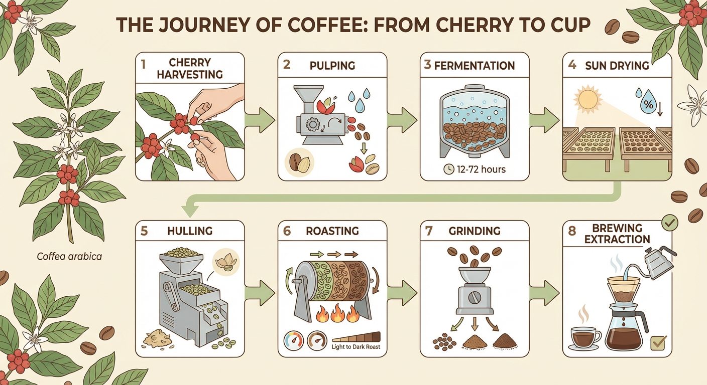 Coffee journey map